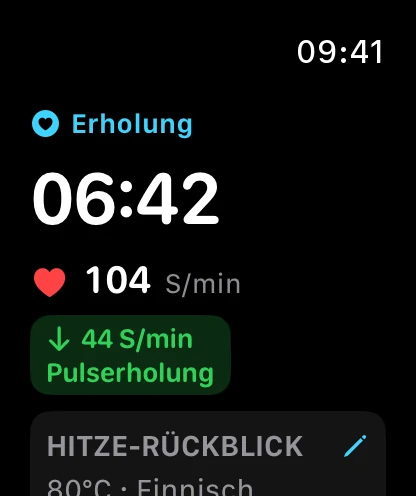 Herzfrequenz-Erholung Apple Watch