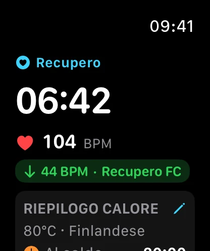Recupero cardiaco Apple Watch