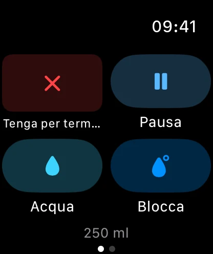 Comandi e acqua Apple Watch