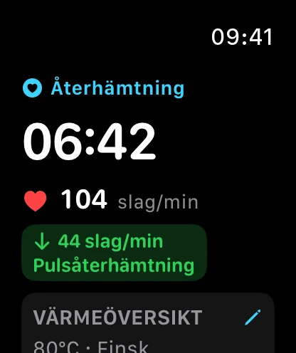 Pulsåterhämtning Apple Watch